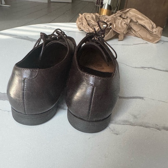 Giorgio Armani Men’s EU 7.5(9) ITALY Brown Leather Formal Oxford Shoes X2C036